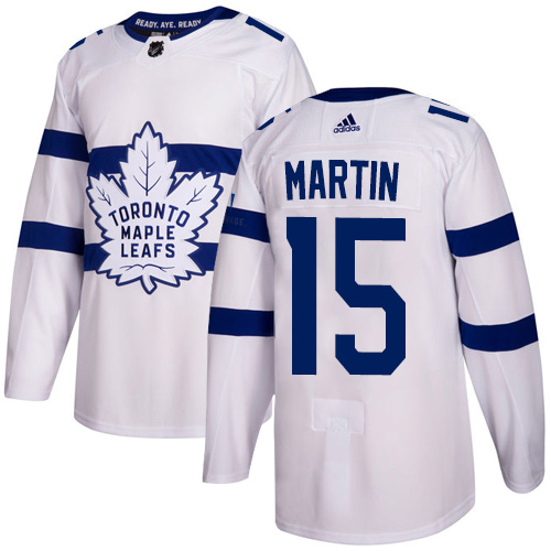 Adidas Maple Leafs #15 Matt Martin White Authentic 2018 Stadium Series Stitched NHL Jersey
